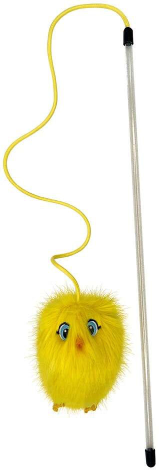 Brinquedo Varinha Kong Teaser Chirpz Pintinho Amarelo para Gatos - Tam. Único