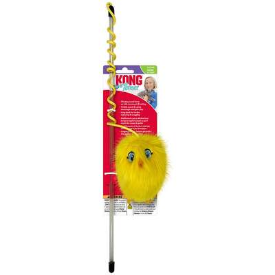 Brinquedo Varinha Kong Teaser Chirpz Pintinho Amarelo para Gatos