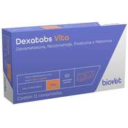 Anti-inflamatório Biovet Dexatabs Vita 1 mg para Cães e Gatos - 12 Comprimidos