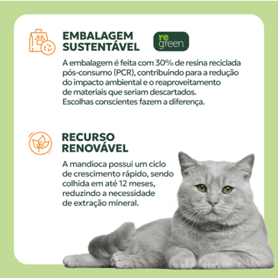 Granulado Sanitário Cat Smart Bio Grãos Médios para Gatos