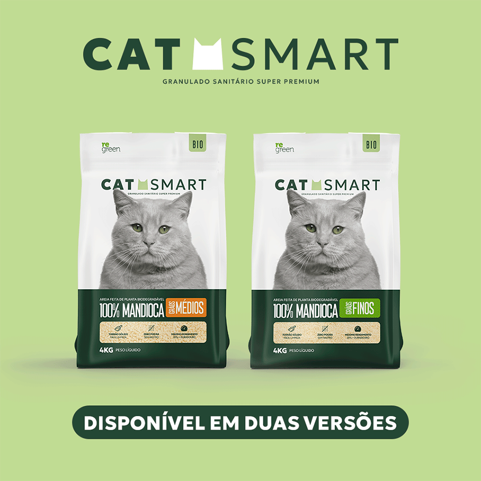 Granulado Sanitário Cat Smart Bio Grãos Médios para Gatos - 4Kg