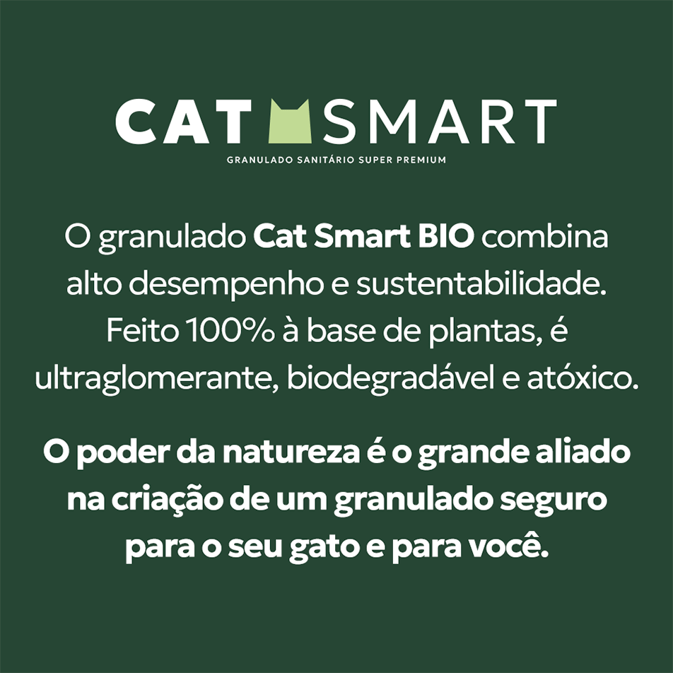Granulado Sanitário Cat Smart Bio Grãos Finos para Gatos - 4Kg