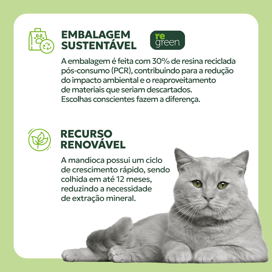 Granulado Sanitário Cat Smart Bio Grãos Finos para Gatos - 4Kg