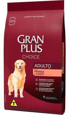 Ração GranPlus Choice Frango e Carne para Cães Adultos - 10,1Kg