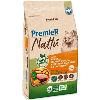 Ração Seca PremieR Nattú Mandioquinha para Cães Adultos Porte Pequeno