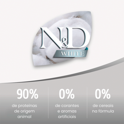 Ração Seca Farmina N&D White para Cães Filhotes de Raças Médias e Grandes Sabor Peixe