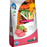 Ração Seca Farmina N&D Tropical para Gatos Filhotes de Todas as Raças Sabor Carne Suína e Cereais - 7Kg