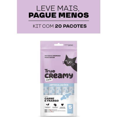 Petisco Cremoso True Creamy Care Articulações Sabor Carne e Frango