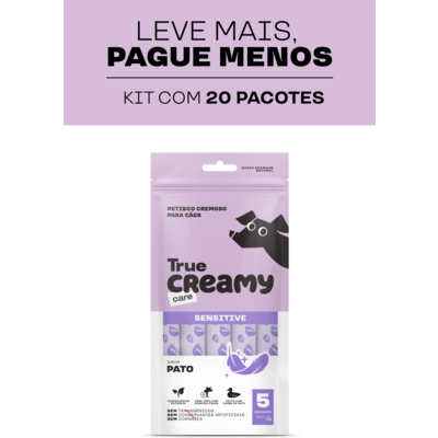 Petisco Cremoso True Creamy Care Sensitive Sabor Pato para Cães