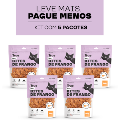 Petisco Natural True Meats Bites de Frango para Gatos