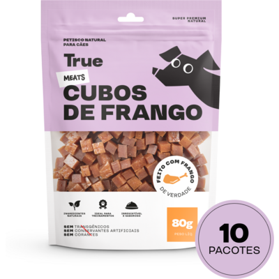 Petisco Natural True Meats Cubos de Frango para Cães
