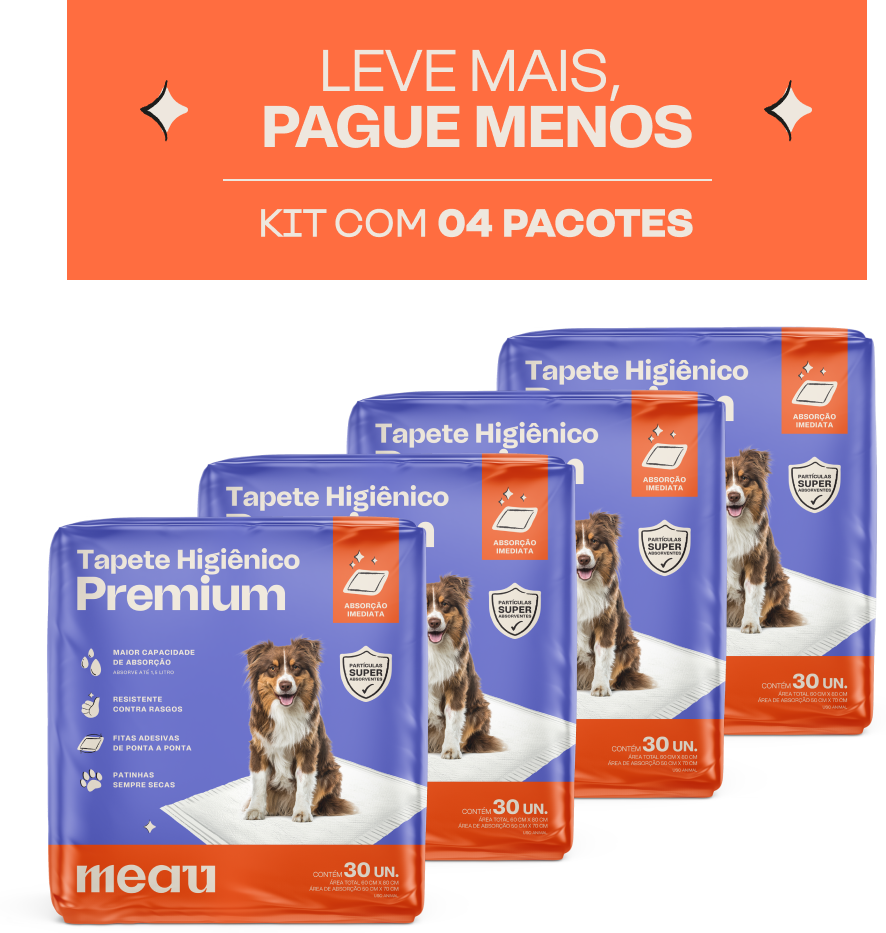Tapete Higiênico Meau Premium para Cães - 120 Unidades