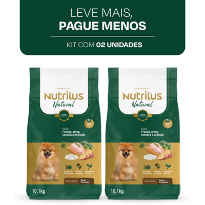 Ração Seca Nutrilus Natural Frango e Arroz para Cães Adultos Raças Pequenas