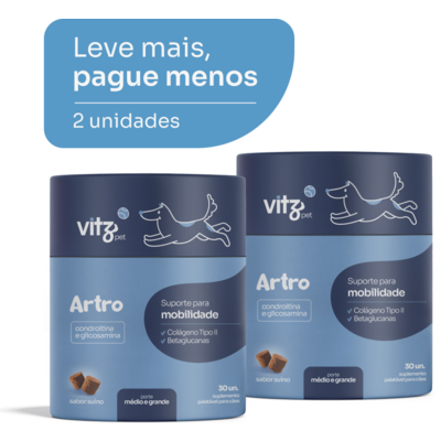 Suplemento Palatavel Vitz Pet Artro para Cães Adultos Porte Médio e Grande