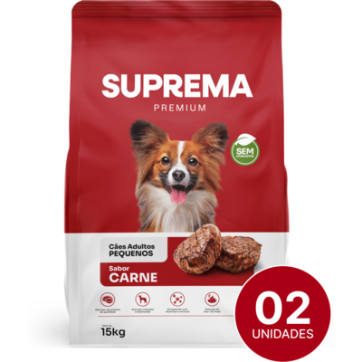 Ração Suprema Sabor Carne para Cães Adultos de Raças Pequenas