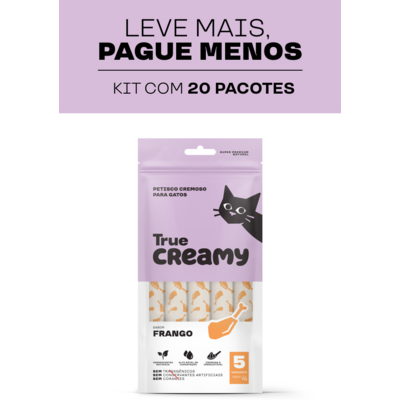 Petisco Cremoso True Creamy Sabor Frango para Gatos