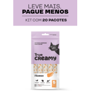 Kit Petisco Cremoso True Creamy Sabor Frango para Gatos- 20 Pacotes (5 Unidades)