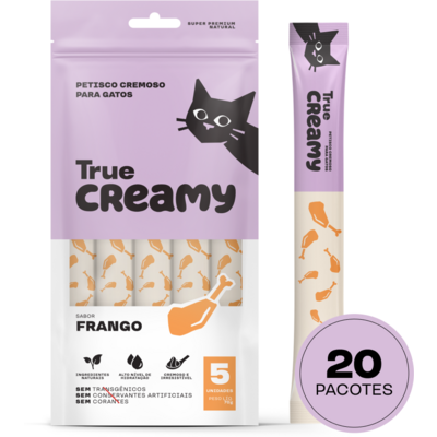Petisco Cremoso True Creamy Sabor Frango para Gatos