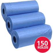 Refil Cata Caca Kroco Azul Biodegradável - 150 Rolos