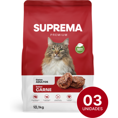 Ração Suprema Sabor Carne para Gatos Adultos