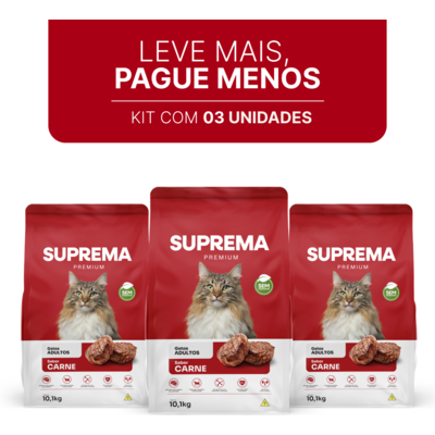 Ração Suprema Sabor Carne para Gatos Adultos