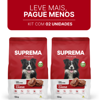 Ração Seca Suprema Sabor Carne para Cães Adultos