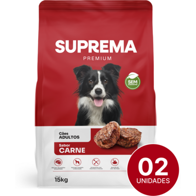 Ração Seca Suprema Sabor Carne para Cães Adultos