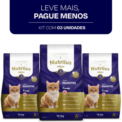 Ração Nutrilus Pro+ Frango para Gatos Filhotes