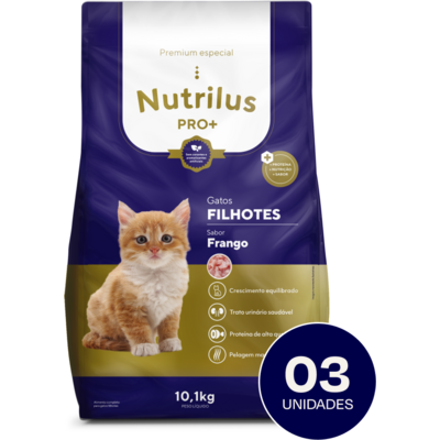 Ração Nutrilus Pro+ Frango para Gatos Filhotes