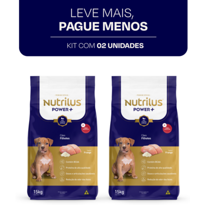 Ração Nutrilus Power+ Frango para Cães Filhotes
