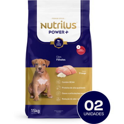 Ração Nutrilus Power+ Frango para Cães Filhotes