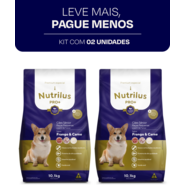 Ração Seca Nutrilus Pro+ Frango & Carne para Cães Sênior de Raças Pequenas - 10,1Kg (2 Pacotes)