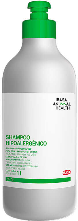 Shampoo Hipoalergênico Ibasa Animal Health para Cães e Gatos - 1 Litro