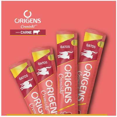 Petisco Cremoso Origens Creminho para Gatos Adutlos Sabor Carne”