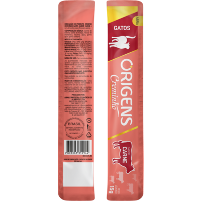 Petisco Cremoso Origens Creminho para Gatos Adutlos Sabor Carne”