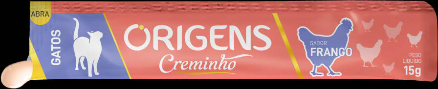 Petisco Cremoso Origens Creminho para Gatos Adutlos Sabor Frango - 1 Pacote (4 Unidades)