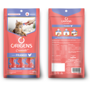 Petisco Cremoso Origens Creminho para Gatos Adutlos Sabor Frango - 15 g (4 Unidades)