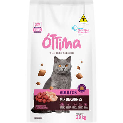 Ração Seca Óttima Mix de Carnes para Gatos Adultos