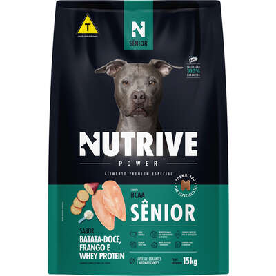 Ração Seca Nutrive Power Premium Especial para Cães Sênior sabor Frango e Proteínas
