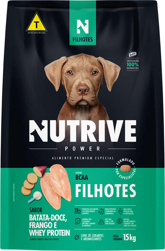 Ração Seca Nutrive Power Premium Especial para Cães Filhotes sabor Frango e Proteínas - 15Kg