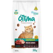 Ração Seca Óttima Mix de Carnes para Gatos Castrados - 20Kg