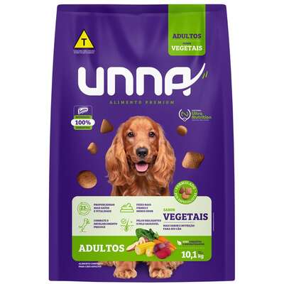 Ração Seca Unna Premium para Cães Adultos sabor Vegetais