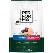 Ração Seca Performa Natural para Cães Sênior Raças Pequenas sabor Frango e Vegetais - 15Kg