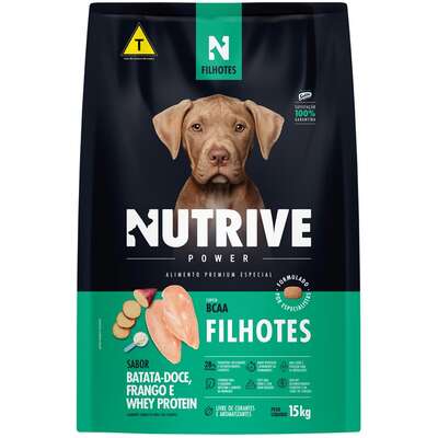 Ração Seca Nutrive Power Premium Especial para Cães Filhotes sabor Frango e Proteínas