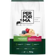 Ração Seca Performa Natural para Cães Filhotes Raças Pequenas sabor Frango e Vegetais - 15Kg