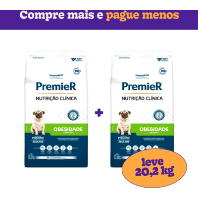 Ração Premier Nutrição Clínica Obesidade para Cães Adultos Pequeno Porte