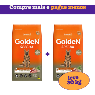 Ração Seca PremieR Pet Golden Special Cães Adultos Frango e Carne