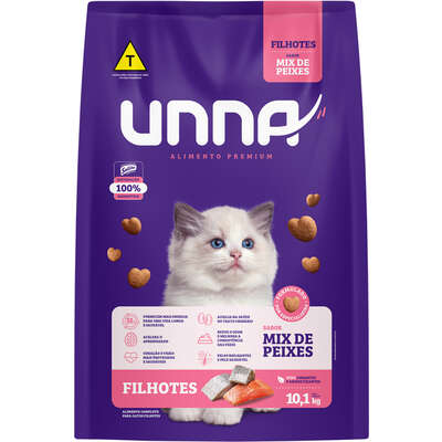 Ração Seca Unna Premium para Gatos Filhotes sabor Peixe