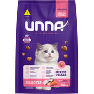 Ração Seca Unna Premium para Gatos Filhotes sabor Peixe - 10,1Kg