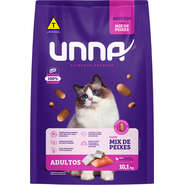 Ração Seca Unna Premium para Gatos Adultos sabor Peixe - 10,1Kg